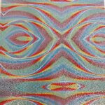 Lycra Fantasia Laminata Rombi Fuxsia