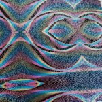 Lycra Fantasia Laminata Rombi Nero