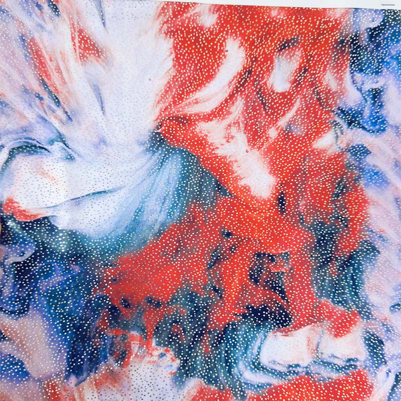 Lycra Fantasia Laminata Sfumatura Futura Rosso Lycra Fantasia Laminata Sfumata Futura - immagine 1