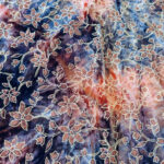 Velluto Sfumato Glitterato a Fiori
