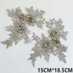 Macramè Fiore 3D su tulle da cucire - immagine 7