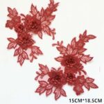 Macramè Fiore 3D su tulle da cucire - immagine 12
