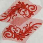 Macrame' Rosso con Pailettes